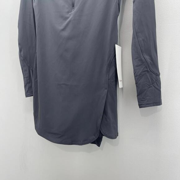 Lululemon Long-Sleeve Tennis Dress Romper Womens 4 Nulux Graphite Gray - Picture 6 of 10